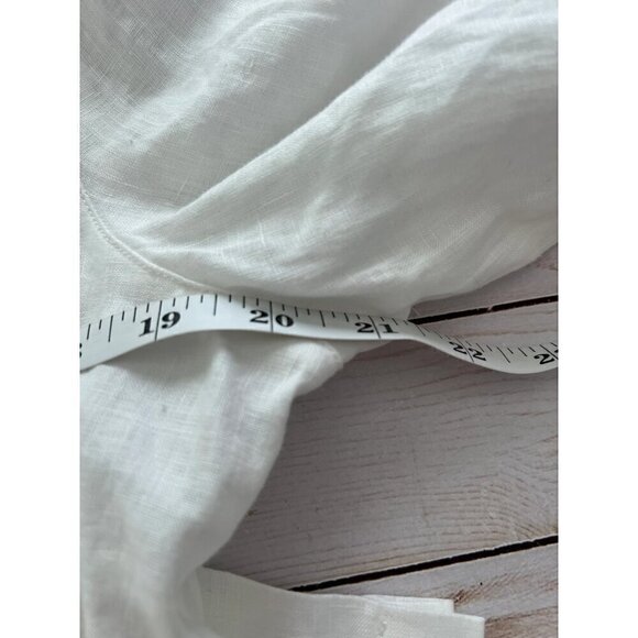 NWT Tommy Bahama Women's White Linen Long Sleeve Tunic Blouse Size Medium - Picture 12 of 13